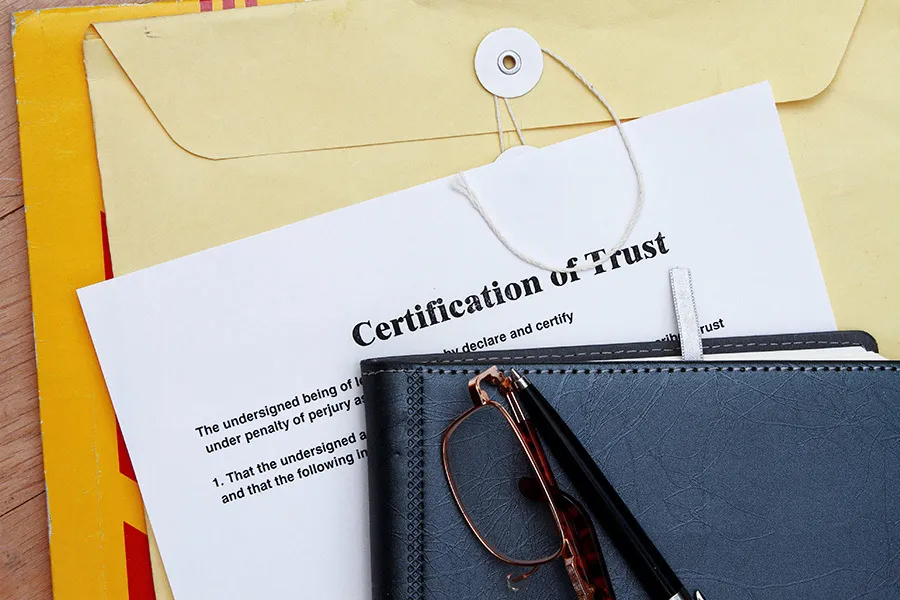 what is a certification of trust